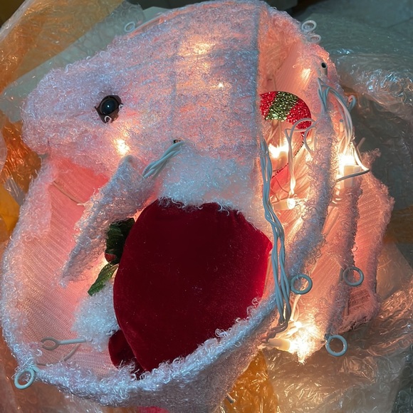 Light Up Flying Pig Pink Christmas Holiday Time 26 inches tall indoor outdoor - Picture 12 of 12